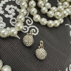 Silver earrings with Swarovski crystals